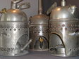 Magnificent inhalers, probably Swiss made. They look like ornate samovars and were most likely used to humidify whole rooms. 