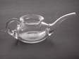 Medical (feeding-) cup. Colourless glass, mouth-blown.  8.5 cm. Probably England, first half of 19th century