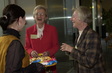 Dr Jacqueline De Haller and Ms Sonja Gartmann (in the foreground wait staff)